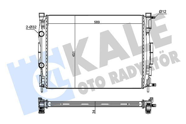 Renault Scenic Su Radyatörü 2002-2008 Radyatör Su Iı OEM 7711368041